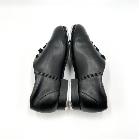 10W 10 WIDE Capezio CG17C‎ Fluid Black Lace Up Tap Dance Shoes Little Girls Kids - Picture 8 of 10